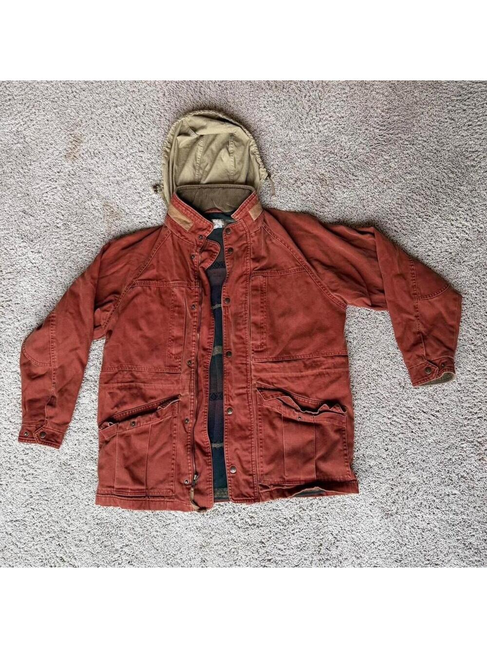 The Territory Ahead Jacket Rusty/Burnt Orange canvas chore fleece lined S SMALL